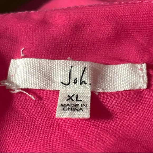 Joh. Hot Pink Blouse Figure Flattering Size XL in Excellent Condition - Picture 2 of 6